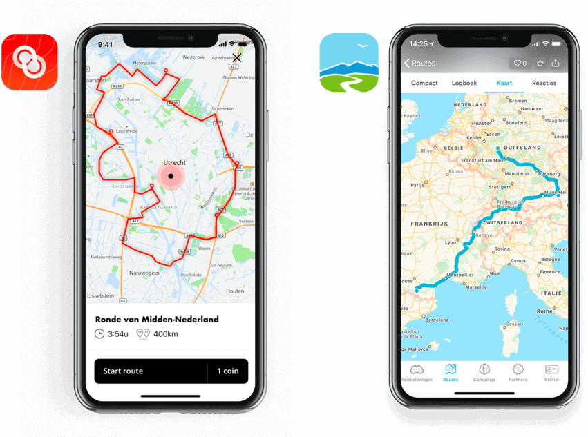 GPS apps Mototour en freeontour