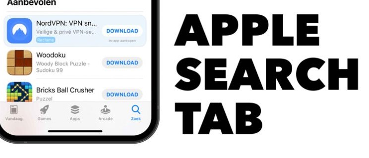 Search Tab Ads van Apple