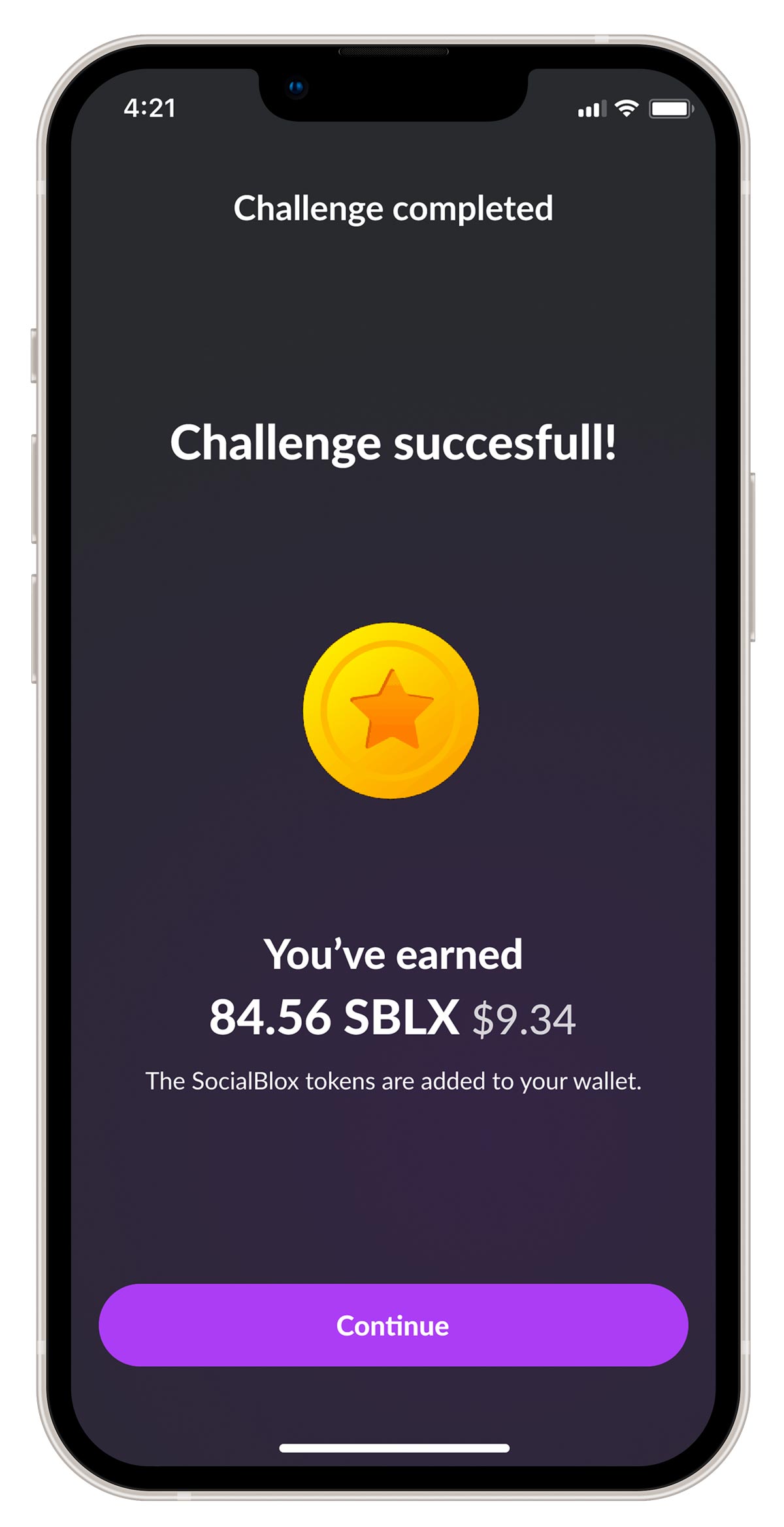 Challenge succesfull van SocialBlox